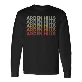 Arden Hills Minnesota Arden Hills Mn Retro Vintage Text Long Sleeve T-Shirt | Mazezy