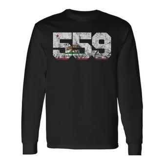 Area Code 559 Fresno California Long Sleeve T-Shirt | Mazezy