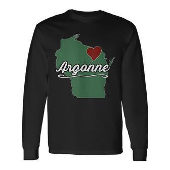Argonne Wisconsin Wi Usa City State Souvenir Long Sleeve T-Shirt | Mazezy
