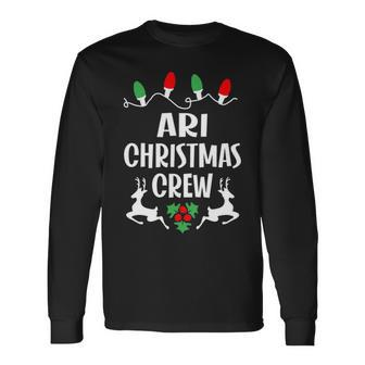 Ari Name Christmas Crew Ari Long Sleeve T-Shirt - Seseable