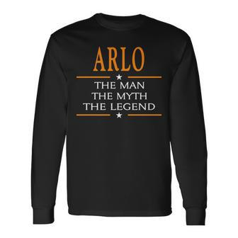Arlo Name Arlo The Man The Myth The Legend V2 Long Sleeve T-Shirt - Seseable