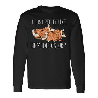 Armadillo Lover Wildlife Animal Armadillo Long Sleeve T-Shirt T-Shirt | Mazezy