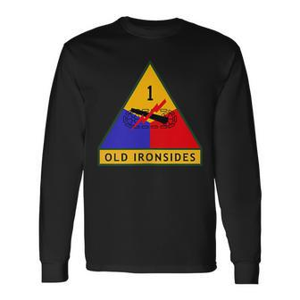 Army 1St Armored Division Shoulder Patch Long Sleeve T-Shirt T-Shirt | Mazezy