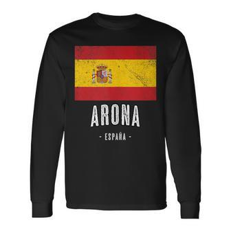 Arona Spain Es Flag City Top Bandera Ropa Long Sleeve T-Shirt | Mazezy