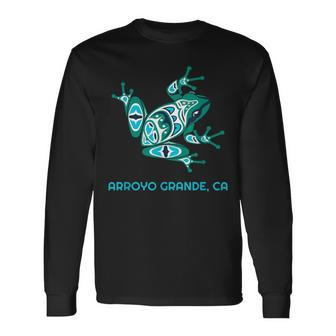 Arroyo Grande Ca Frog Pacific Nw Native American Indian Long Sleeve T-Shirt | Mazezy