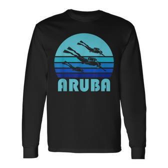 Aruba Scuba Diving Caribbean Diver Long Sleeve T-Shirt | Mazezy