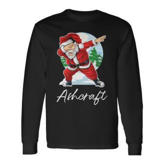 Ashcraft Name Santa Ashcraft Long Sleeve T-Shirt - Seseable