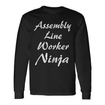 Assembly Line Worker Occupation Work Long Sleeve T-Shirt | Mazezy
