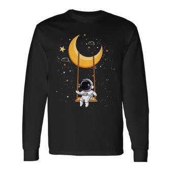 Astronaut Stars Space Lovers Moon Spaceman Long Sleeve T-Shirt | Mazezy