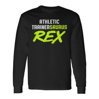 Athletic Trainer Gym Coach Rex Wellness Coaching Long Sleeve T-Shirt - Monsterry DE