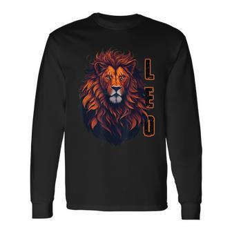 August Birthday Leo Lion Pride Graphic Zodiac Long Sleeve T-Shirt - Seseable