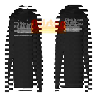 Aviston Illinois Retro 80S Style Long Sleeve T-Shirt | Mazezy