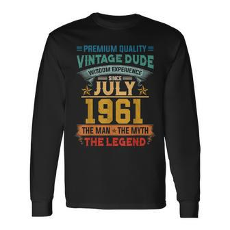 Awesome Since 1961 62Nd Birthday Made In July 1961 Long Sleeve T-Shirt | Mazezy