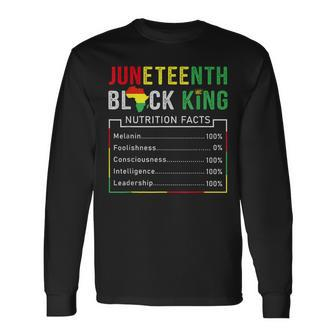 Awesome Junenth Black King Melanin Fathers Day Men Boys Long Sleeve T-Shirt - Seseable