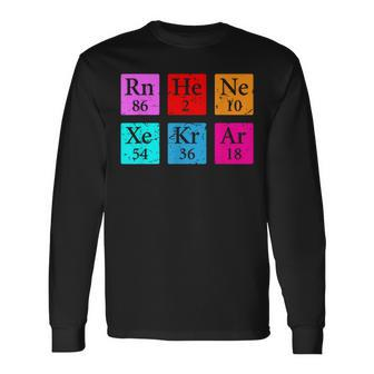 Awesome Noble Gases Science Chemical Elements Long Sleeve T-Shirt | Mazezy