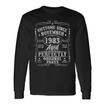 Awesome Since November 1983 Vintage 40Th Birthday Men Long Sleeve T-Shirt | Mazezy