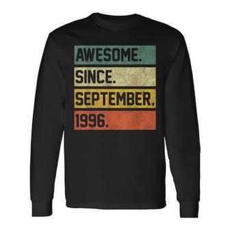 Awesome Since September 1996 27 Years Old 27Th Birthday Long Sleeve T-Shirt - Seseable
