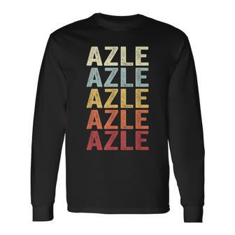 Azle Texas Azle Tx Retro Vintage Text Long Sleeve T-Shirt | Mazezy