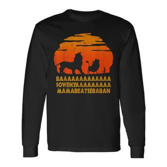Baaa Sowenyaaa Lion African King Long Sleeve T-Shirt | Mazezy CA