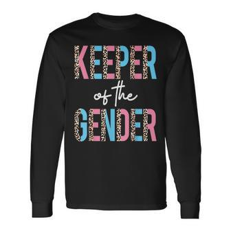 Baby Reveal Party Gender Reveal Keeper Of The Gender Long Sleeve T-Shirt T-Shirt | Mazezy