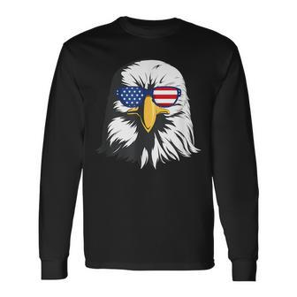 Bald Eagle Sunglasses Patriotic America Usa 4Th Of July Long Sleeve T-Shirt T-Shirt | Mazezy UK