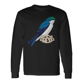 Bank Swallow Birder Pun Watcher Birding Long Sleeve T-Shirt T-Shirt | Mazezy
