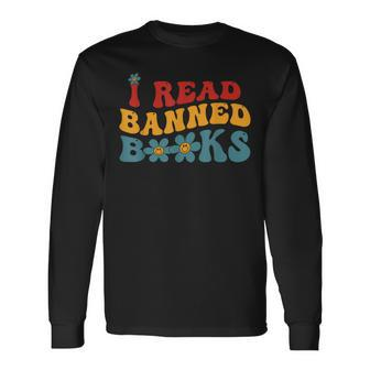 Im With The Banned Book Lover I Read Banned Books Groovy Long Sleeve T-Shirt - Thegiftio UK