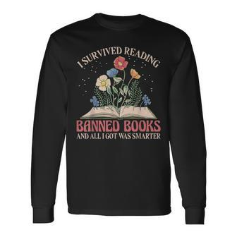 Banned Books Week Bookworm Banned Books Reader Long Sleeve T-Shirt - Seseable