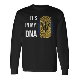 Barbados In My Dna Barbados Flag Vacation Barbados Long Sleeve T-Shirt - Seseable