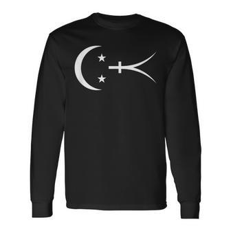 Barbary States Symbol Pirates Pirate Flag Long Sleeve T-Shirt | Mazezy