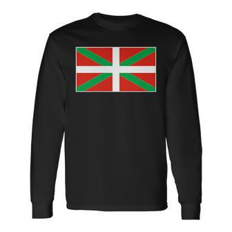 Basque Country Flag Ikurrina Spain Long Sleeve T-Shirt | Mazezy