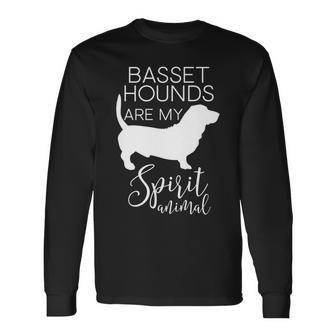 Basset Hound Dog Spirit Animal J000237 Long Sleeve T-Shirt | Mazezy