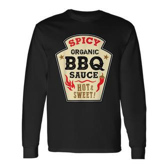Bbq Sauce Hot Spicy Grill Ketchup Barbeque Halloween Costume Long Sleeve T-Shirt - Thegiftio UK