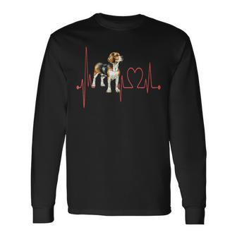 Beagle Harrier Dog Heartbeat Ekg My Dogs Are My Cardio Long Sleeve T-Shirt | Mazezy