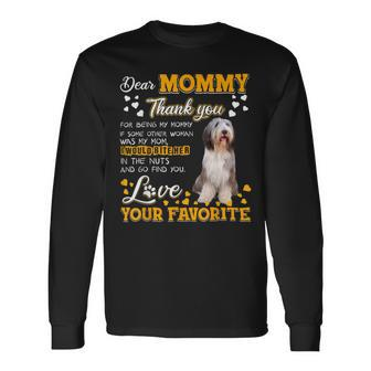 Bearded Collie Dear Mommy Thank You For Being My Mommy Long Sleeve T-Shirt - Monsterry CA
