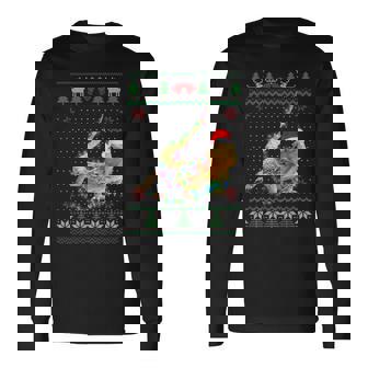 Bearded Dragon Animal Ugly Sweater Christmas Puppy Animal Long Sleeve T-Shirt - Monsterry