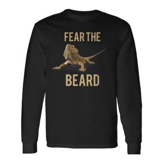 Bearded Dragon Fear The Beard Reptile Long Sleeve T-Shirt | Mazezy