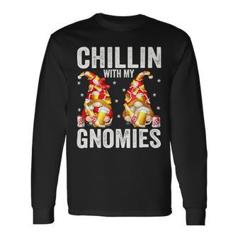 Beer Beer Drinking Gnomes For Men Chillin With My Gnomies33 Long Sleeve T-Shirt - Monsterry AU