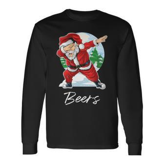 Beers Name Santa Beers Long Sleeve T-Shirt - Seseable