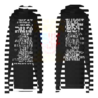 Benson Name Im The Crazy Benson Long Sleeve T-Shirt - Seseable