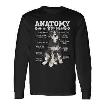 Bernedoodle Dog Anatomy Of A Bernedoodle Long Sleeve T-Shirt - Seseable