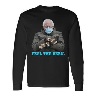Bernie Mittens Bernie Sanders Meme Inauguration Day Meme Long Sleeve T-Shirt T-Shirt | Mazezy