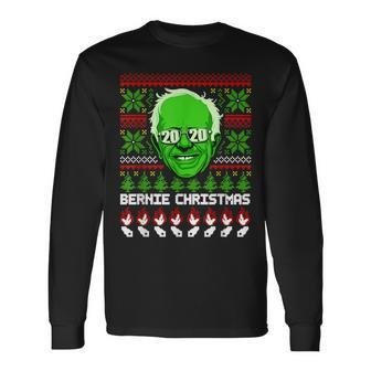 Bernie Sanders 2020 Election Ugly Christmas Sweater Long Sleeve T-Shirt - Monsterry UK