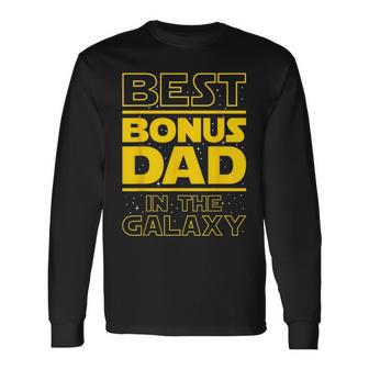 Best Bonus Dad In The Galaxy Stepfather Stepdad Grandpa Long Sleeve T-Shirt T-Shirt | Mazezy