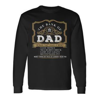 Best Fathers Day 2021 The Bank Of Dad Long Sleeve T-Shirt T-Shirt | Mazezy