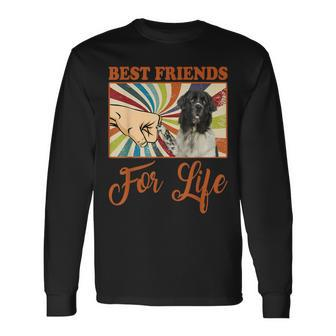 Best Friends For Life Landseer Dog Lover Long Sleeve T-Shirt | Mazezy
