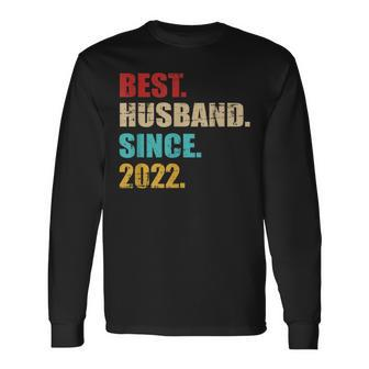 Best Husband Since 2022 For 1St Wedding Anniversary Long Sleeve T-Shirt - Monsterry UK