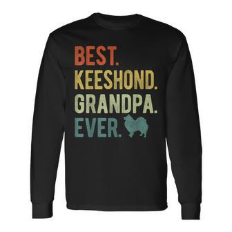 Best Keeshond Grandpa Ever Dog Lovers Fathers Day Long Sleeve T-Shirt T-Shirt | Mazezy