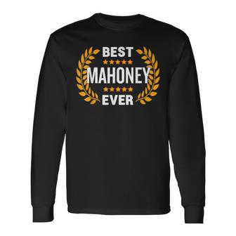 Best Mahoney Ever With Five Stars Name Mahoney Long Sleeve T-Shirt | Mazezy