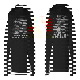 Best Pitbull Dad Ever American Flag 4Th Of July For Dad Long Sleeve T-Shirt T-Shirt | Mazezy